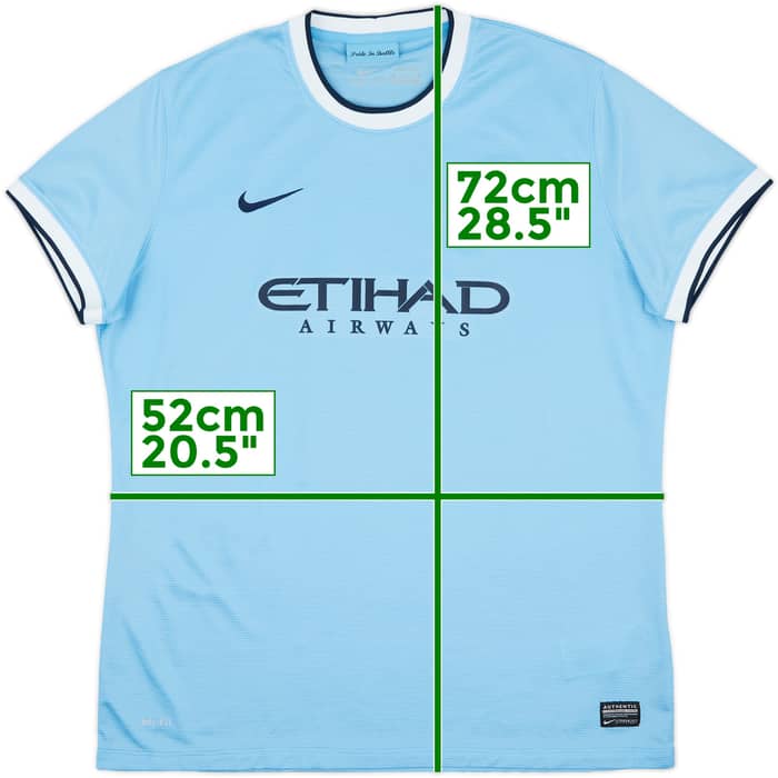 2013-14 Manchester City Home Shirt - 7/10 - (Women's XL)