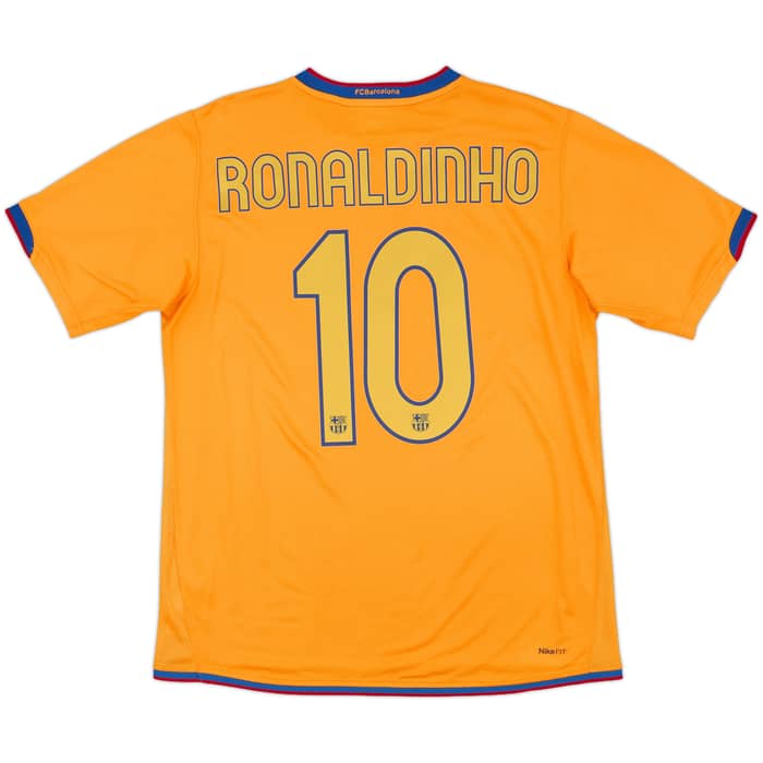 2006-08 Barcelona Away Shirt Ronaldinho #10 - 8/10 - (M)