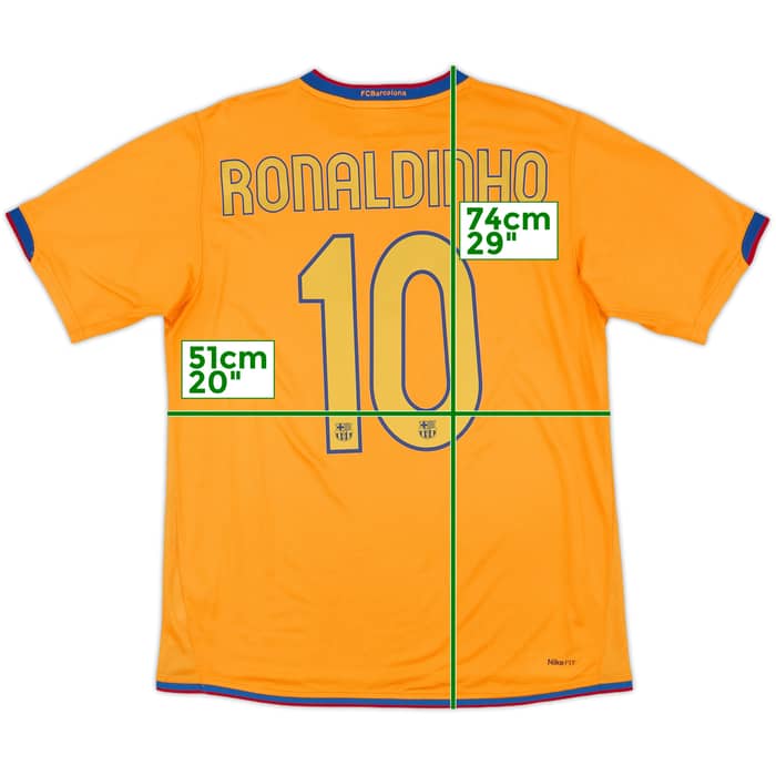 2006-08 Barcelona Away Shirt Ronaldinho #10 - 8/10 - (M)