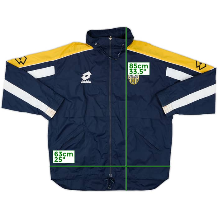 2001-02 Hellas Verona Lotto Hooded Rain Jacket - 7/10 - (L)