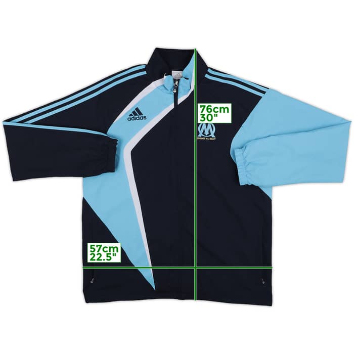 2009-10 Olympique Marseille adidas Track Jacket - 8/10 - (L)