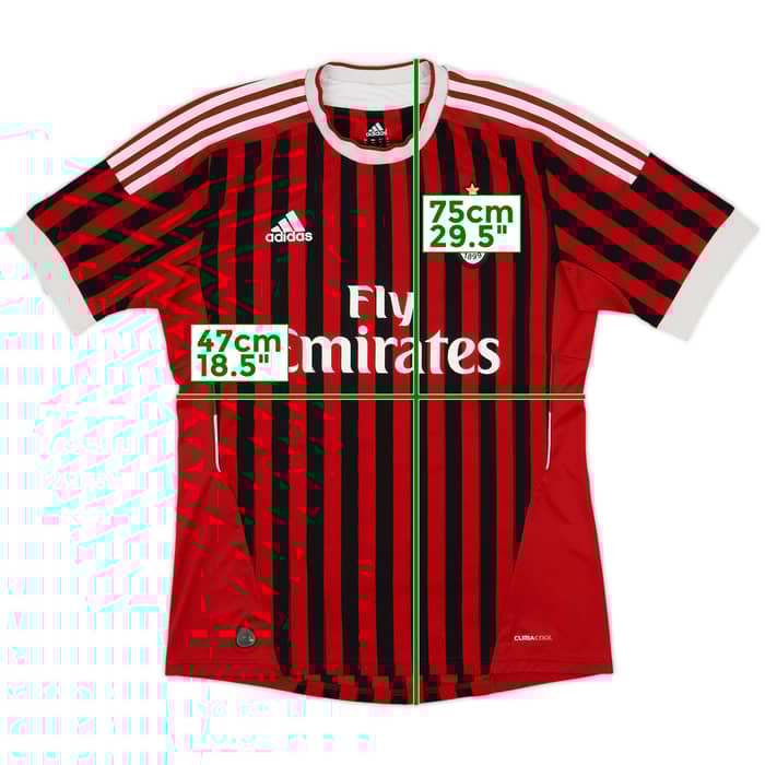 2011-12 AC Milan Home Shirt - 5/10 - (M)