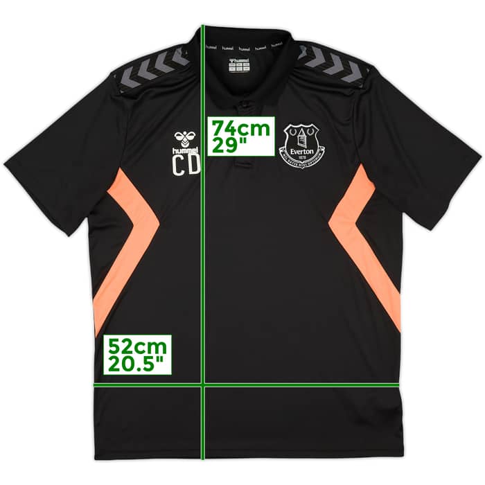2020-21 Everton Staff Issue Hummel Polo Shirt 'CD' - 9/10 - (XL)