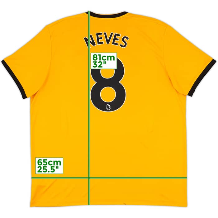 2018-19 Wolves Home Shirt Neves #8 - 7/10 - (XXL)