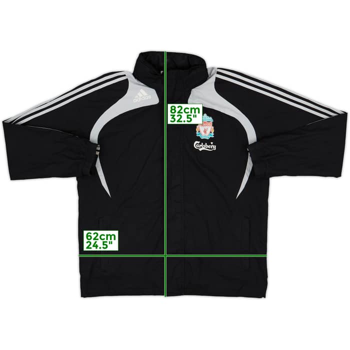 2008-09 Liverpool adidas Hooded Track Jacket - 8/10 - (L)