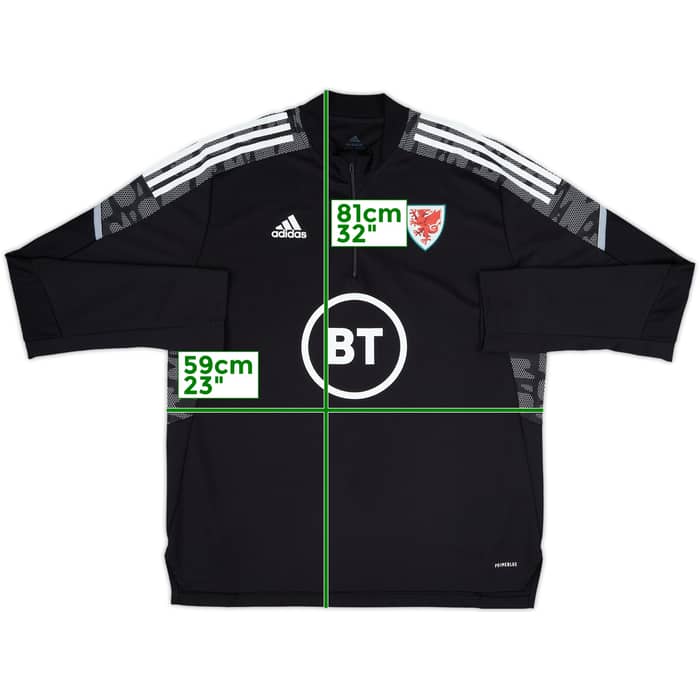 2021-22 Wales adidas 1/4 Zip Drill Top - 8/10 - (XL)