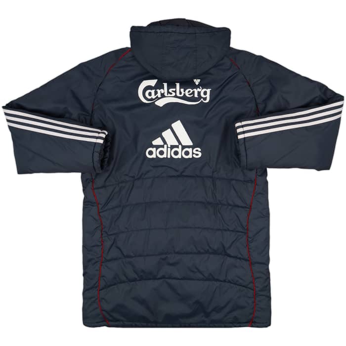 2006-07 Liverpool adidas Hooded Padded Bench Coat - 6/10 - (M)