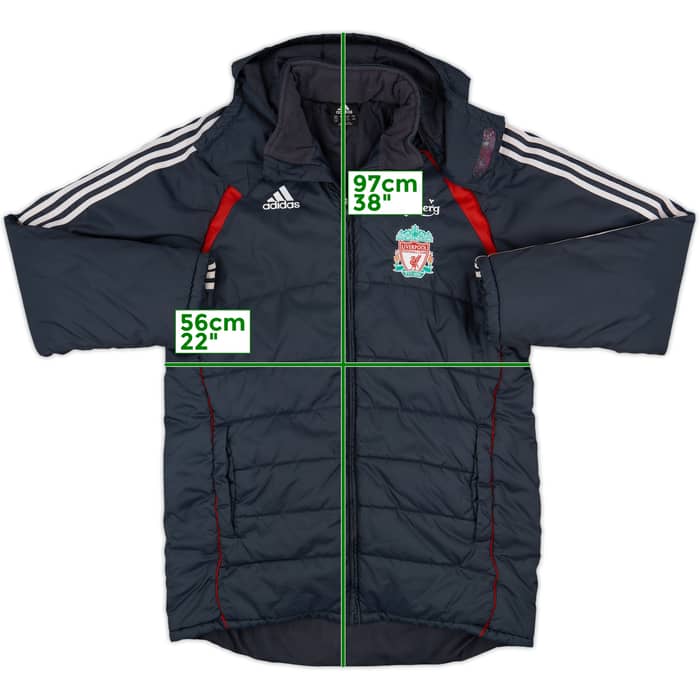 2006-07 Liverpool adidas Hooded Padded Bench Coat - 6/10 - (M)
