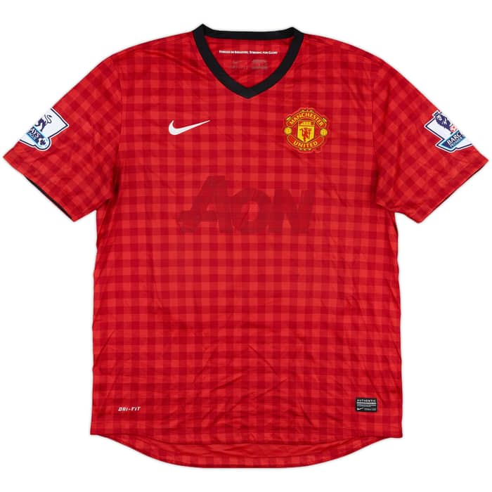 2012-13 Manchester United Squad Signed Home Shirt Champions #20