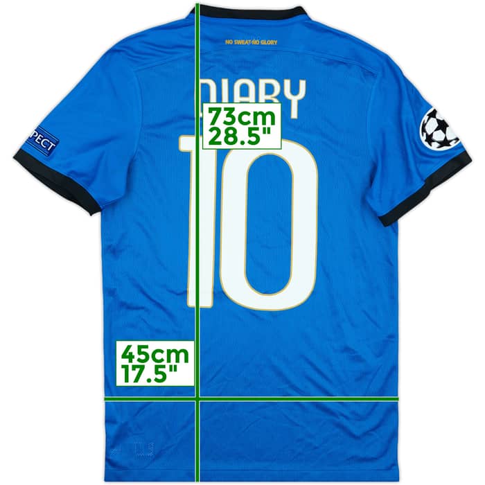 2016-17 Club Brugge Match Issue Champions League Home Shirt Diaby #10