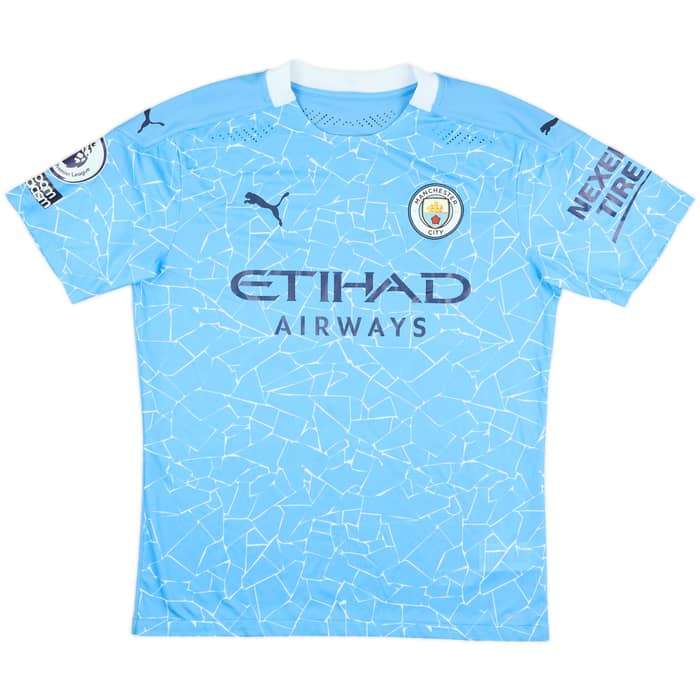 2020-21 Manchester City Match Issue Home Shirt Kun Aguero #10