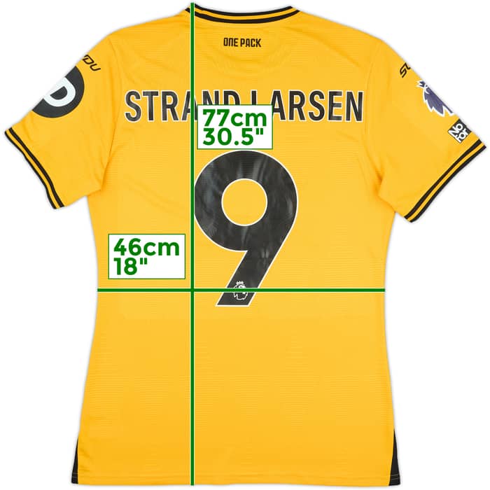 2024-25 Wolves Match Issue Home Shirt Strand Larsen #9