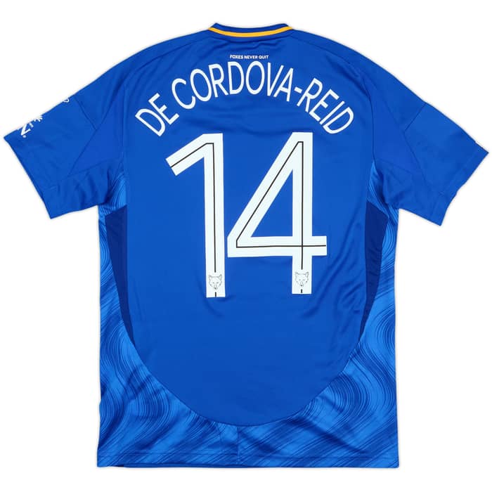 2024-25 Leicester Match Issue Carabao Cup Home Shirt De Cordova-Reid #14