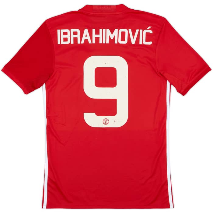 2016-17 Manchester United Home Shirt Ibrahimovic #9 - 6/10 - (XS)