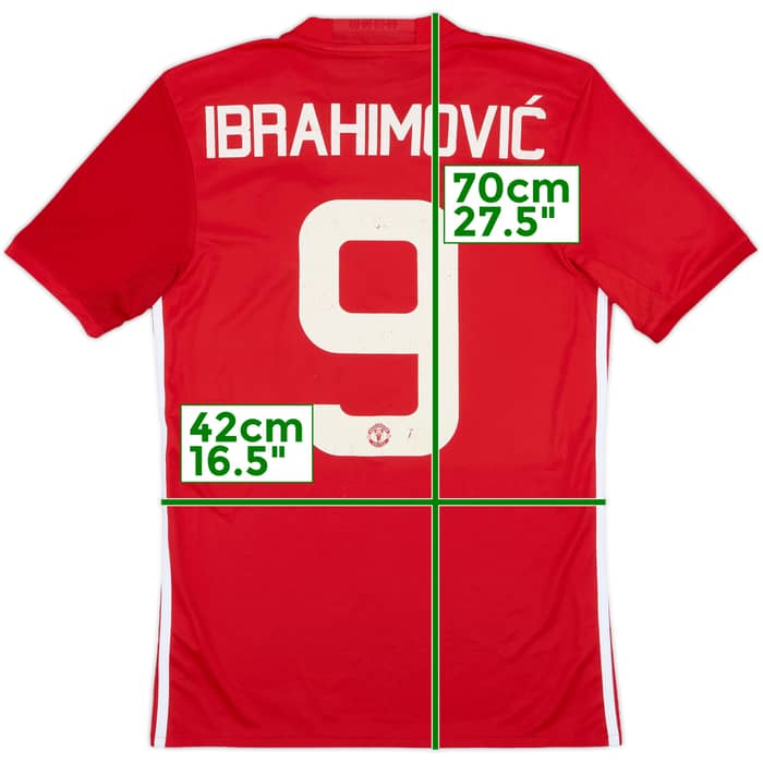 2016-17 Manchester United Home Shirt Ibrahimovic #9 - 6/10 - (XS)