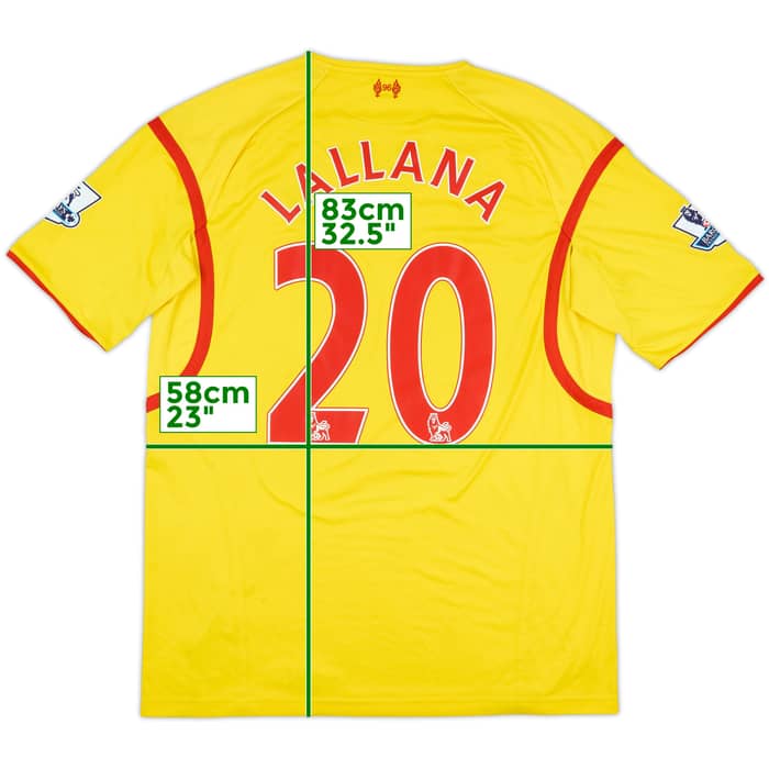 2014-15 Liverpool Away Shirt Lallana #20 - 6/10 - (XXL)