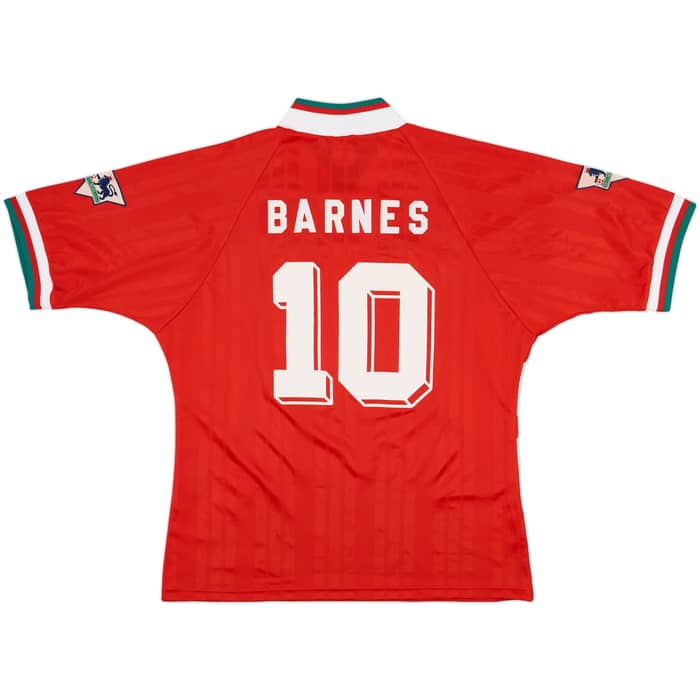 1993-95 Liverpool Home Shirt Barnes #10 - 8/10 - (L)