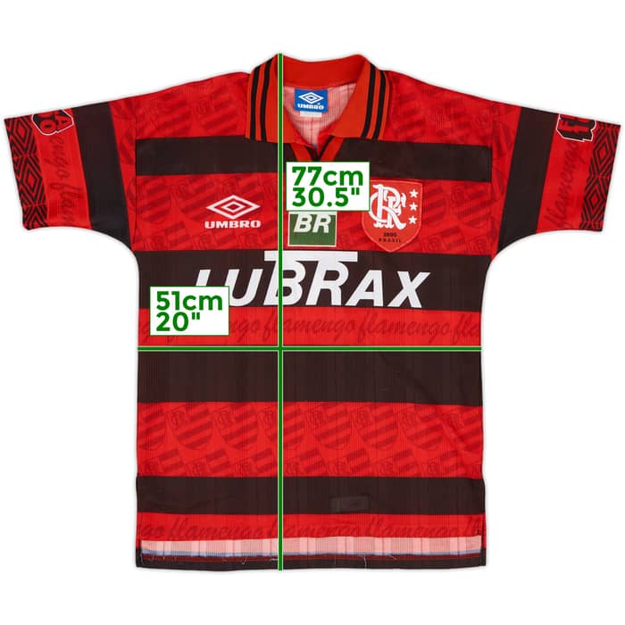 1995-96 Flamengo Centenary Home Shirt #7 - 8/10 - (M)