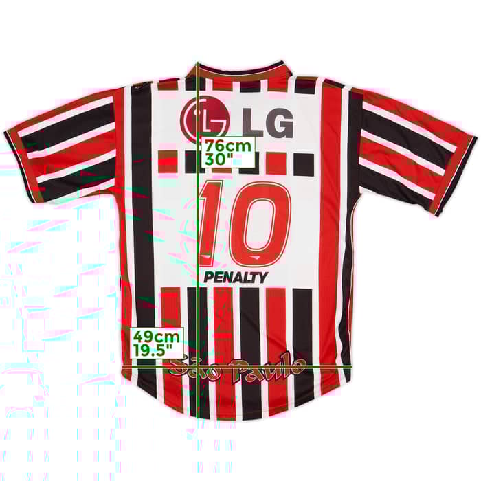 2001-02 Sao Paulo Away Shirt #10 - 7/10 - (M)