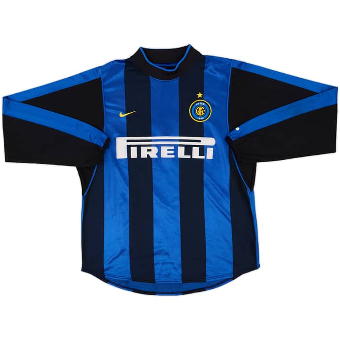 2000-01 Inter Milan Home L/S Shirt Ronaldo #9 - 5/10 - (M)