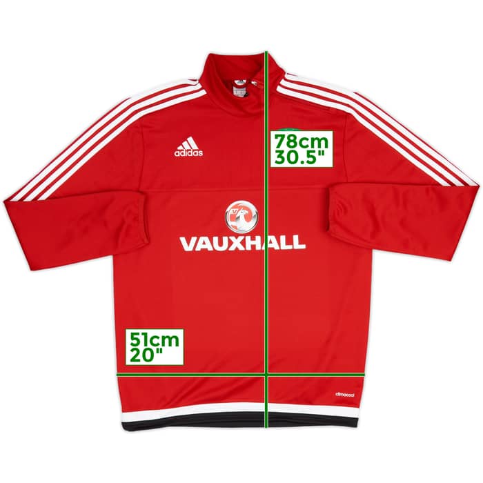 2016-17 Wales adidas 1/4 Zip Drill Top - 9/10 - (M)
