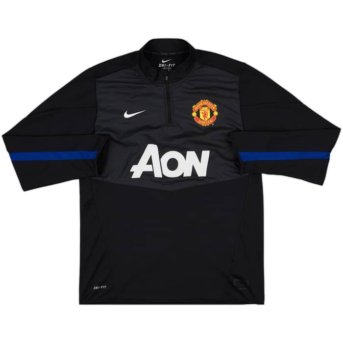 2013-14 Manchester United Nike 1/4 Zip Drill Top - 7/10 - (L)
