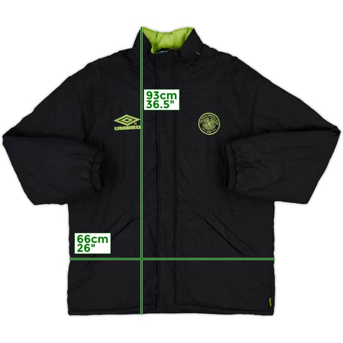 1998-99 Celtic Umbro Hooded Padded Bench Coat - 7/10 - (XXL)