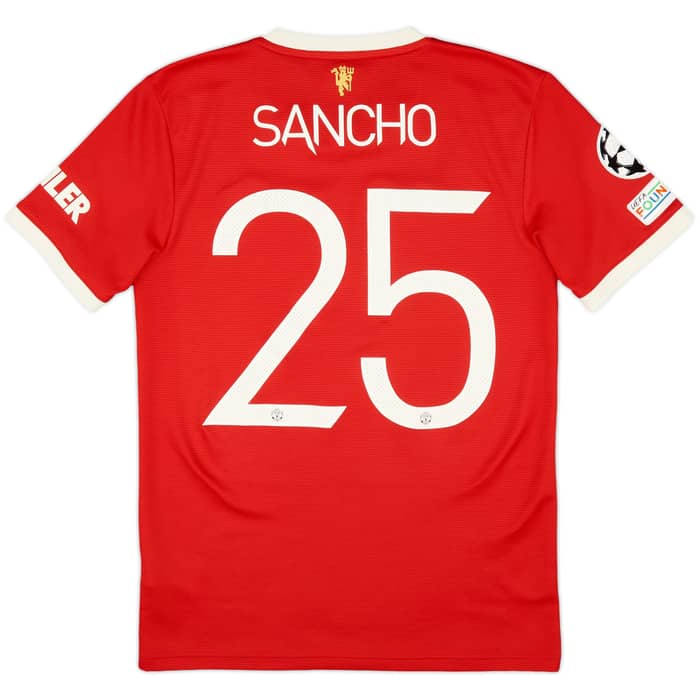 2021-22 Manchester United Home Shirt Sancho #25 - 7/10 - (S)