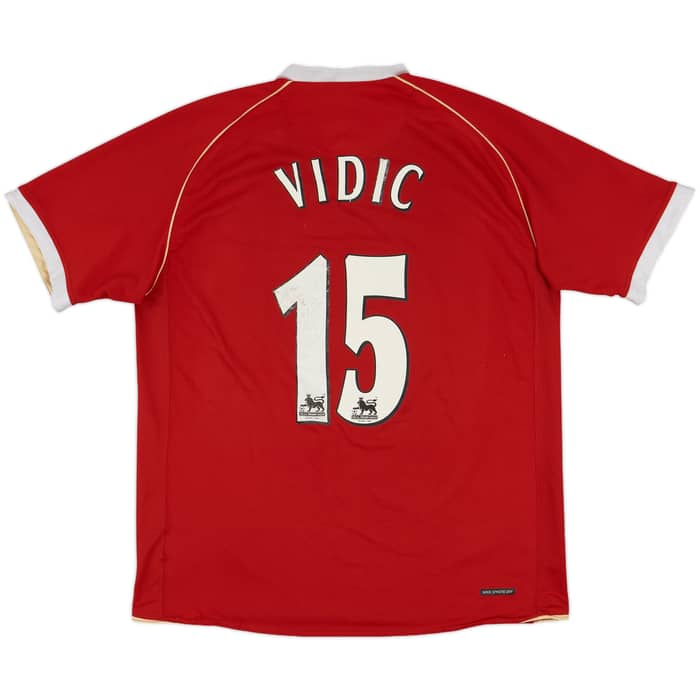 2006-07 Manchester United Home Shirt Vidic #15 - 6/10 - (L)