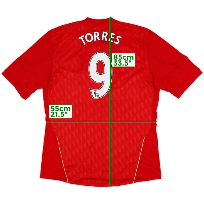 2010-12 Liverpool Home Shirt Torres #9 - 9/10 - (XL)