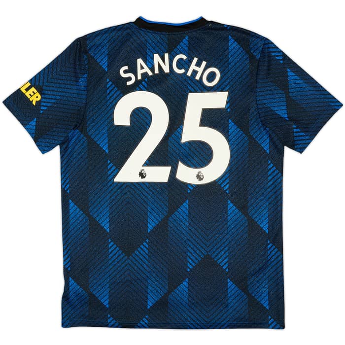 2021-22 Manchester United Third Shirt Sancho #25 - 7/10 - (L)