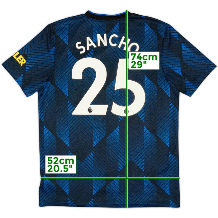 2021-22 Manchester United Third Shirt Sancho #25 - 7/10 - (L)