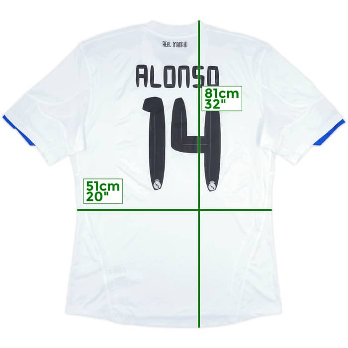 2010-11 Real Madrid Home Shirt Alonso #14 - 7/10 - (L)