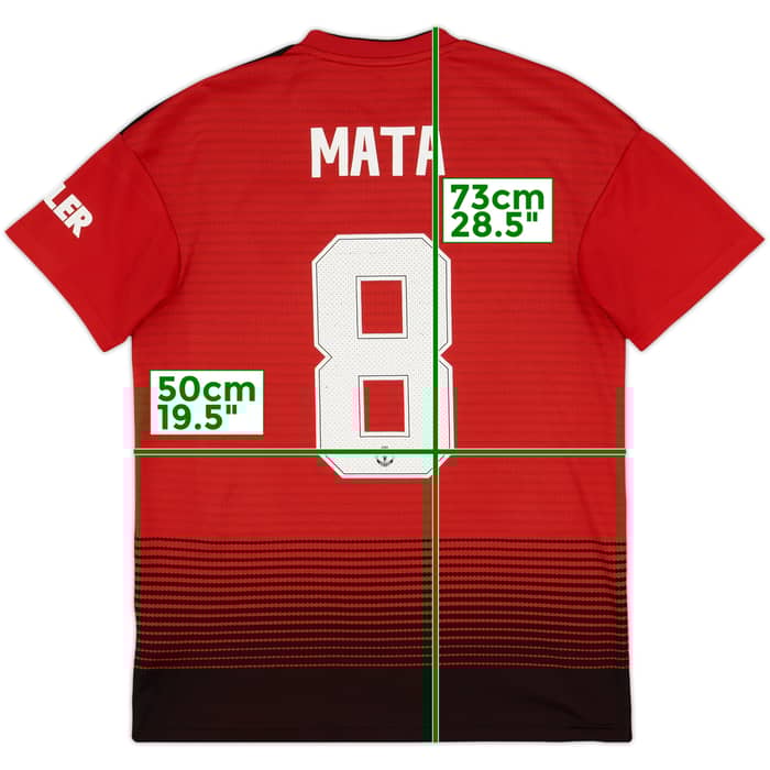 2018-19 Manchester United Home Shirt Mata #8 - 7/10 - (M)