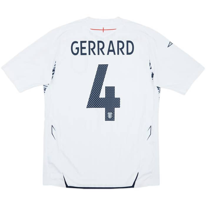 2007-09 England Home Shirt Gerrard #4 - 5/10 - (M)