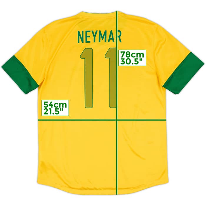 2012-13 Brazil Home Shirt Neymar #11 - 7/10 - (L)