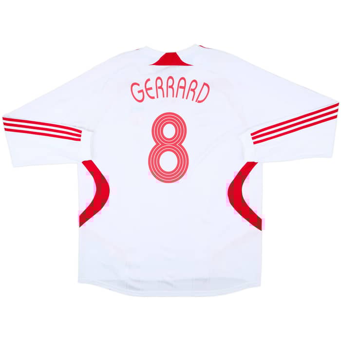 2007-08 Liverpool Away L/S Shirt Gerrard #8 - 8/10 - (XXL)