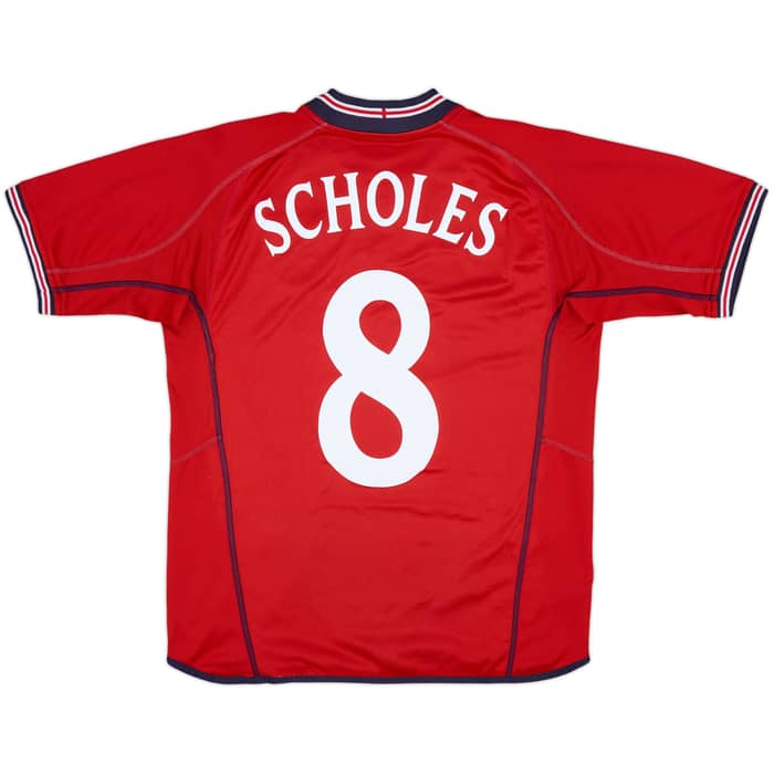 2002-04 England Away Shirt Scholes #8 - 5/10 - (S)