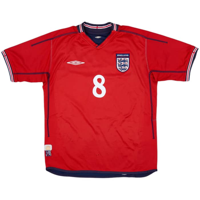 2002-04 England Away Shirt Scholes #8 - 5/10 - (S)