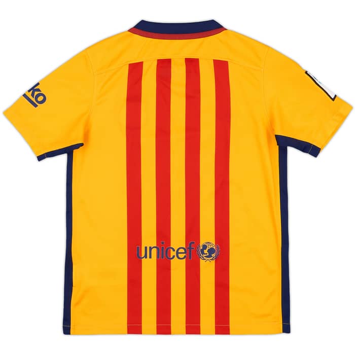 2015-16 Barcelona Away Shirt - 8/10 - (M.Boys)
