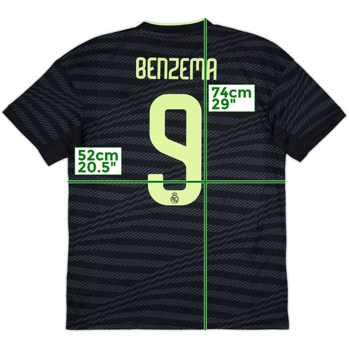 2022-23 Real Madrid Third Shirt Benzema #9 - 10/10 - (M)