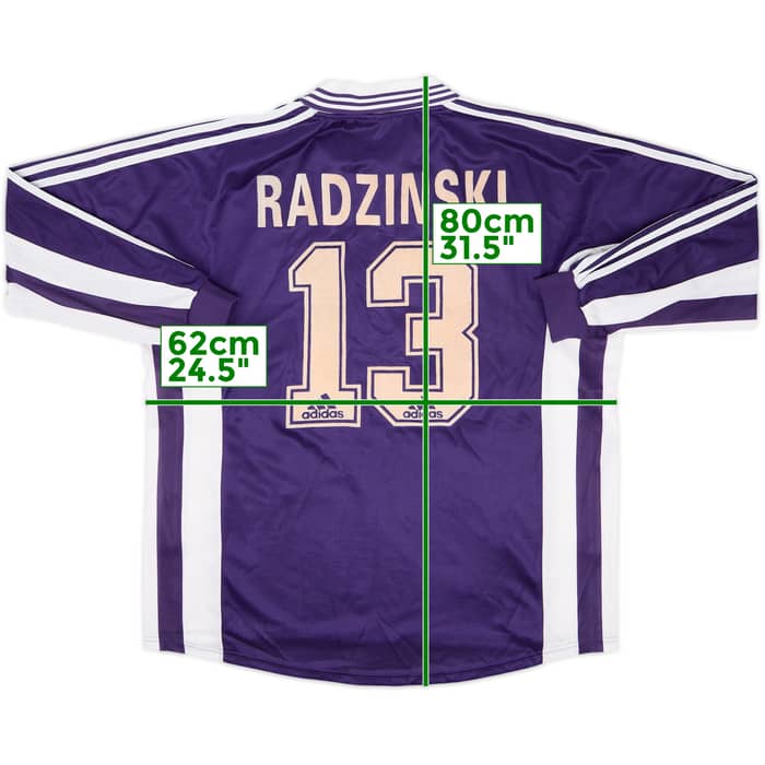 Camiseta de local de manga larga versión de partido del Anderlecht 1998-99 Radzinski #13