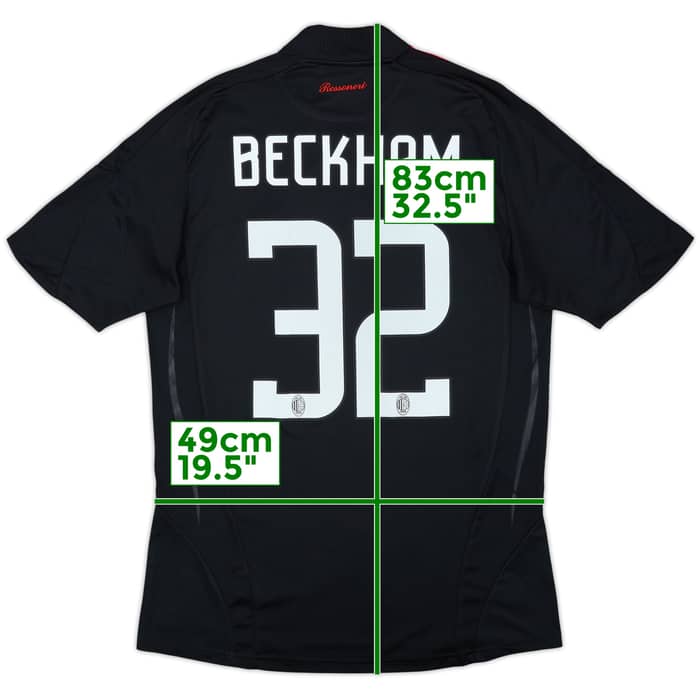 2008-09 AC Milan Third Shirt Beckham #32 - 6/10 - (M)