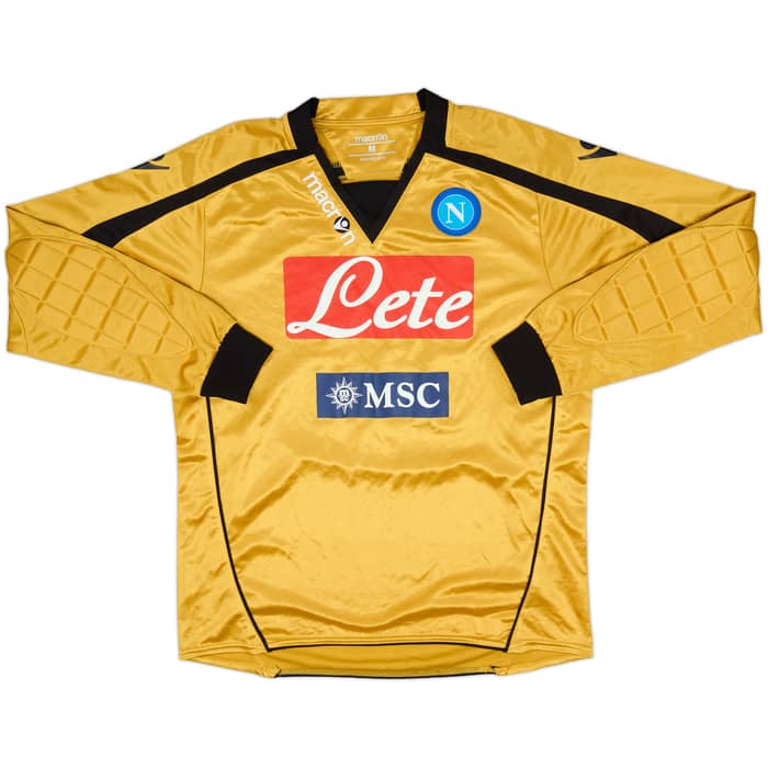2009-10 Napoli Gold GK Shirt and Shorts - 7/10 - (M)