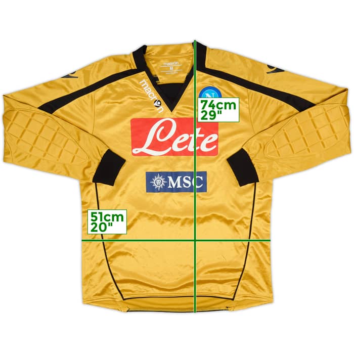2009-10 Napoli Gold GK Shirt and Shorts - 7/10 - (M)