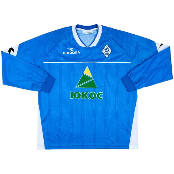 2003 Dynamo Moscow Match Issue Home L/S Shirt Khazov #17