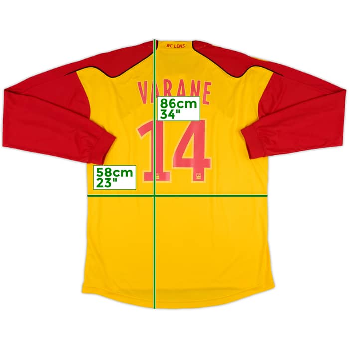2010-11 Lens Home L/S Shirt Varane #14 - 9/10 - (XL)