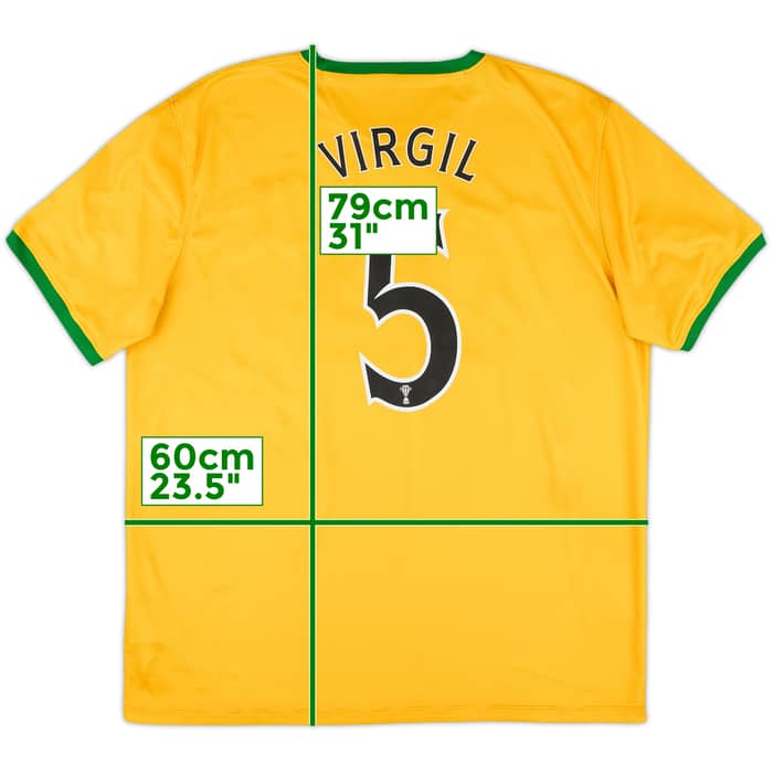 2013-14 Celtic Away Shirt Virgil #5 - 9/10 - (XL)