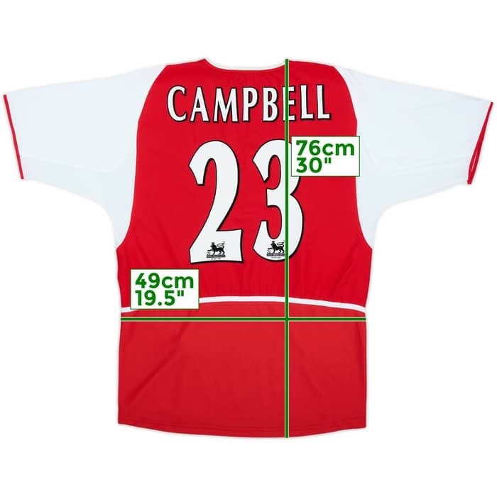 2002-04 Arsenal Home Shirt Campbell #23 - 9/10 - (M)