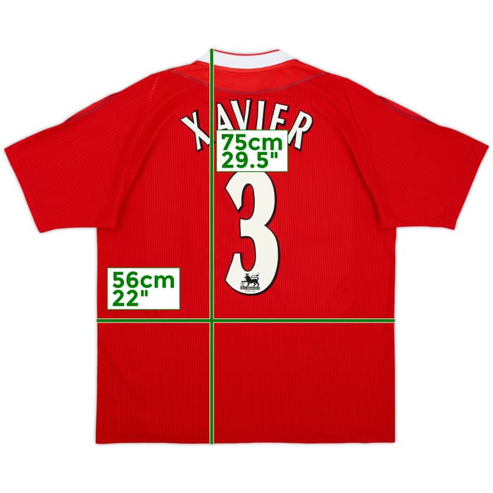 2002-04 Liverpool Home Shirt Xavier #3 - 9/10 - (L)